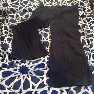 Maternity Navy Wide Leg Flare with knit waistband